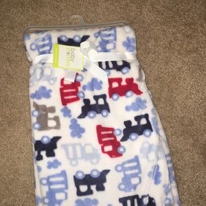 Train baby blanket